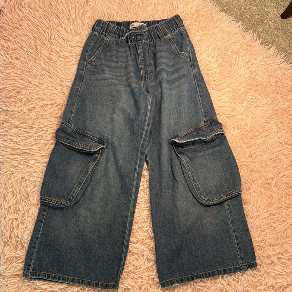 Zara Blue Wide-Leg Jeans